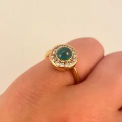 Bague Émeraude Cabochon