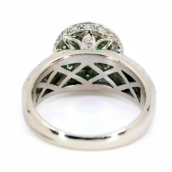 Bague émeraude cabochon, diamant