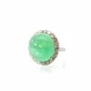 Bague émeraude cabochon et diamants