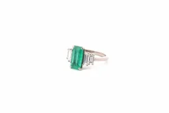 Bague émeraude 1,89ct et diamants en or 18k