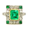 Bague émeraude diamant 14 carats