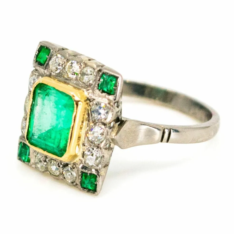 Bague émeraude diamant 14 carats