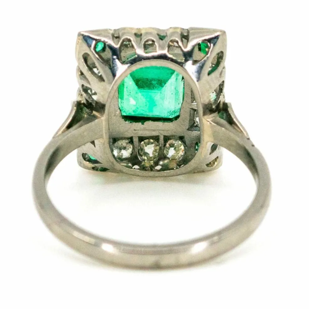 Bague émeraude diamant 14 carats