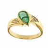 Bague émeraude diamants