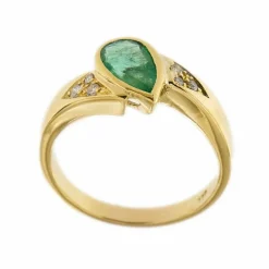 Bague émeraude diamants