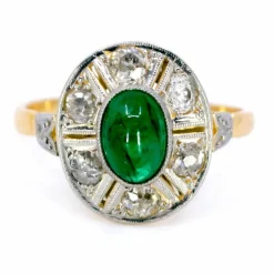 Bague émeraude, diamants