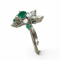 Bague émeraude diamants