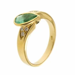 Bague émeraude diamants