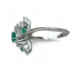 Bague émeraude diamants