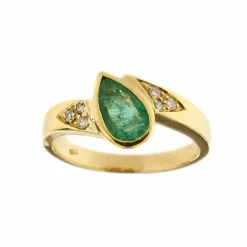 Bague émeraude diamants