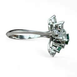 Bague émeraude diamants