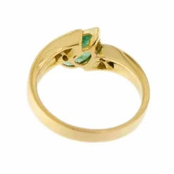 Bague émeraude diamants