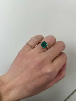 Bague émeraude en or blanc