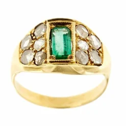 Bague émeraude et diamant