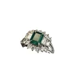 Bague émeraude et diamant