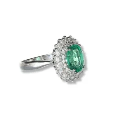 Bague émeraude et diamant