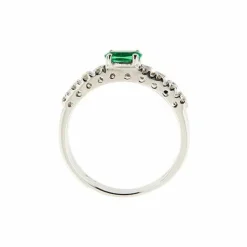 Bague émeraude et diamant