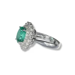 Bague émeraude et diamant