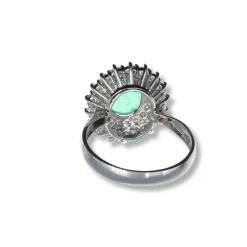 Bague émeraude et diamant