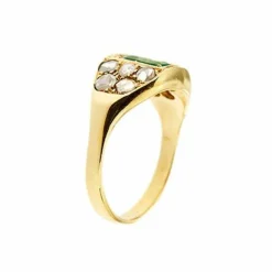 Bague émeraude et diamant
