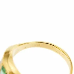 Bague émeraude et diamant