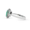Bague émeraude et diamant colombiens