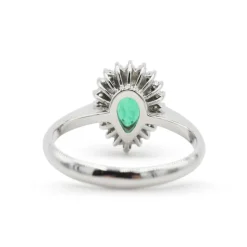 Bague émeraude et diamant colombiens