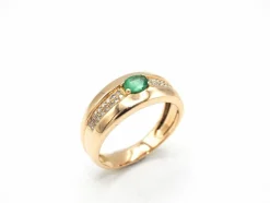 Bague émeraude et diamants