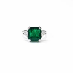 Bague émeraude et diamants