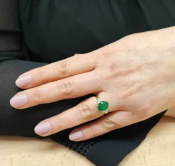Bague émeraude et diamants