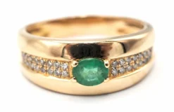Bague émeraude et diamants