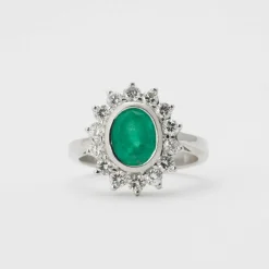 Bague émeraude et diamants