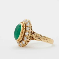 Bague émeraude et diamants