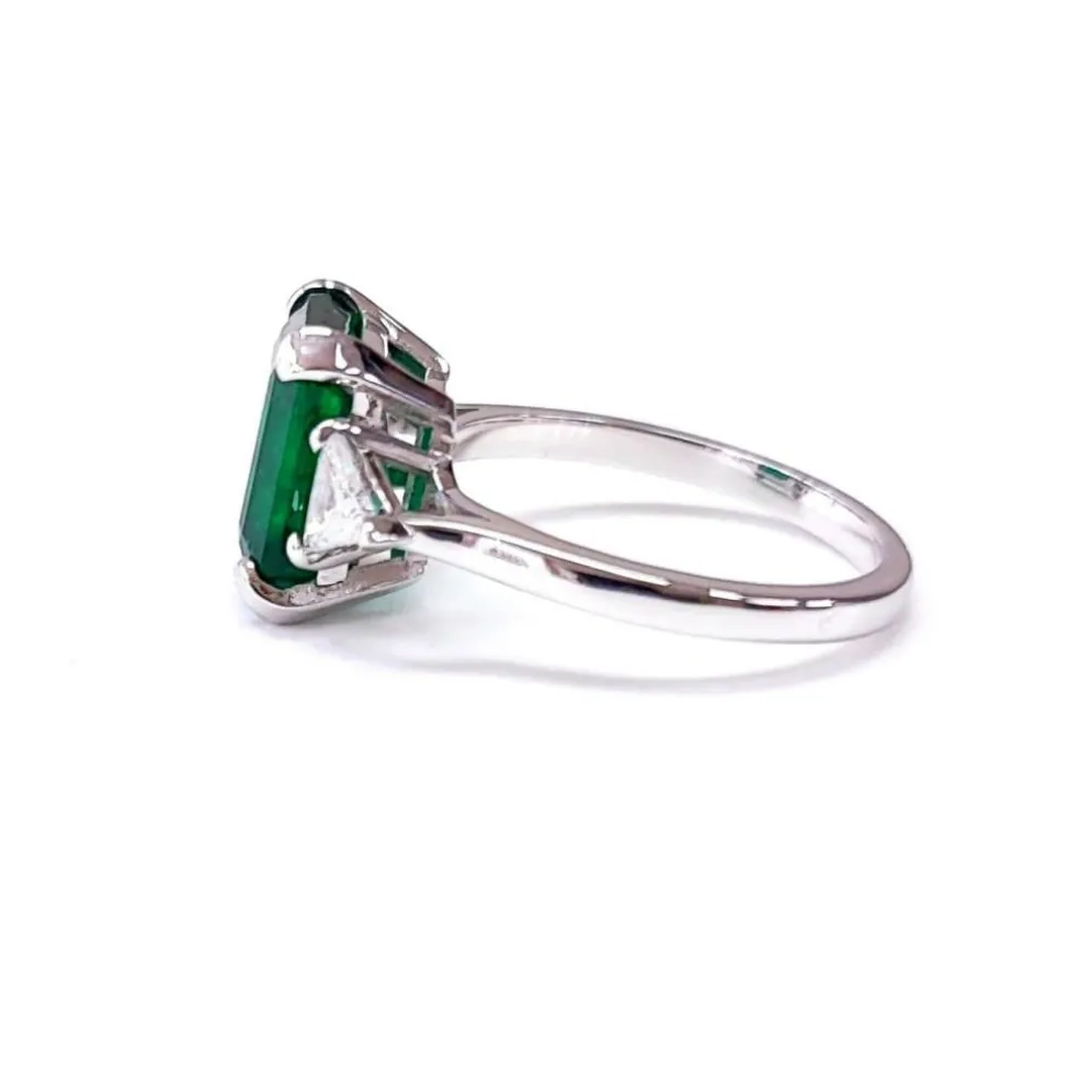 Bague émeraude et diamants