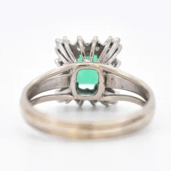 Bague Émeraude et Diamants, Vintage