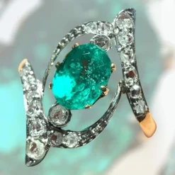 Bague émeraude et