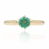 Bague émeraude or jaune en solitaire