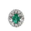 Bague émeraude ovale et diamants
