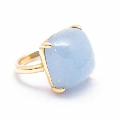 Bague MILKY Or jaune Aigue-marine