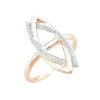 Bague Moderne Diamants Or 2 tons