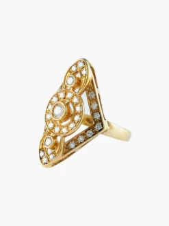 BAGUE MODERNE OR ET DIAMANTS