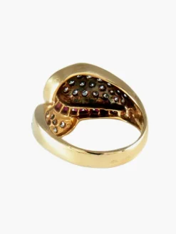 BAGUE MODERNE OR RUBIS & DIAMANTS