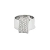 Bague moderniste en or gris et diamants