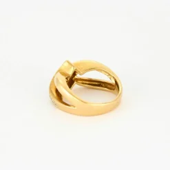 Bague Moderniste or jaune Saphirs et Diamants