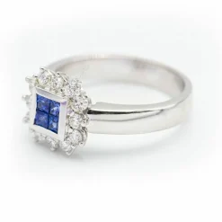 Bague MONACO avec diamants et saphirs