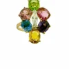 Bague multi pierres or jaune 18 carats