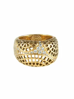 Bague Nid d'abeille et diamants