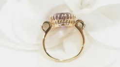 Bague noeud améthyste et diamants