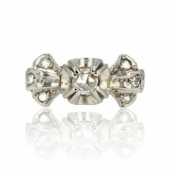Bague noeud art déco diamants