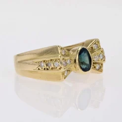 Bague noeud d'occasion saphir diamants